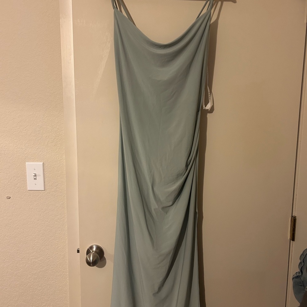 Azazie Light Blue Maxi Dress